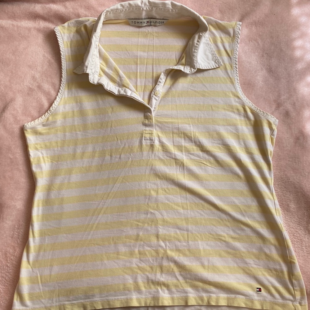 Tommy Hilfiger Vintage Yellow&White Striped Top